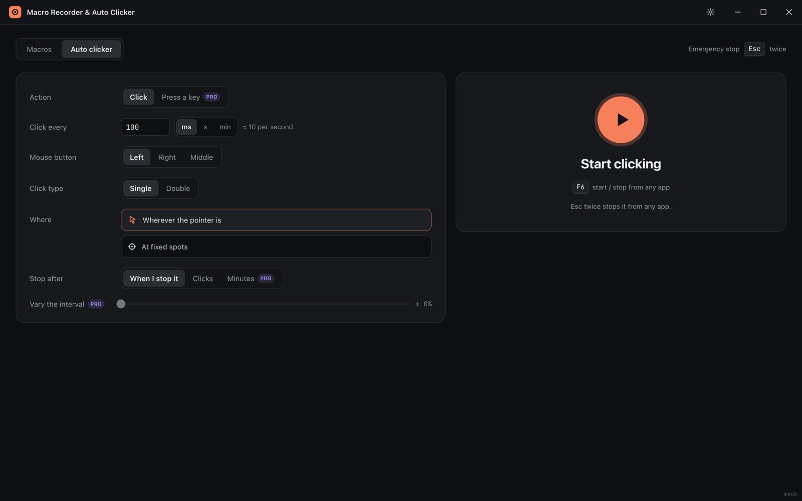 The auto clicker
